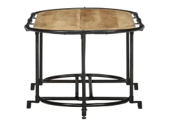 vidaxl Mesa de centro 110x55x40 cm madeira de mangueira áspera maciça^ Mesa De Centro
