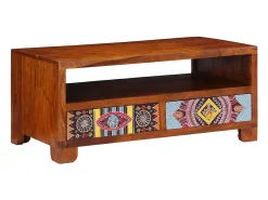 Mesa De Centro*vidaxl Mesa de centro 90x50x40 cm madeira de acácia maciça Natural claro