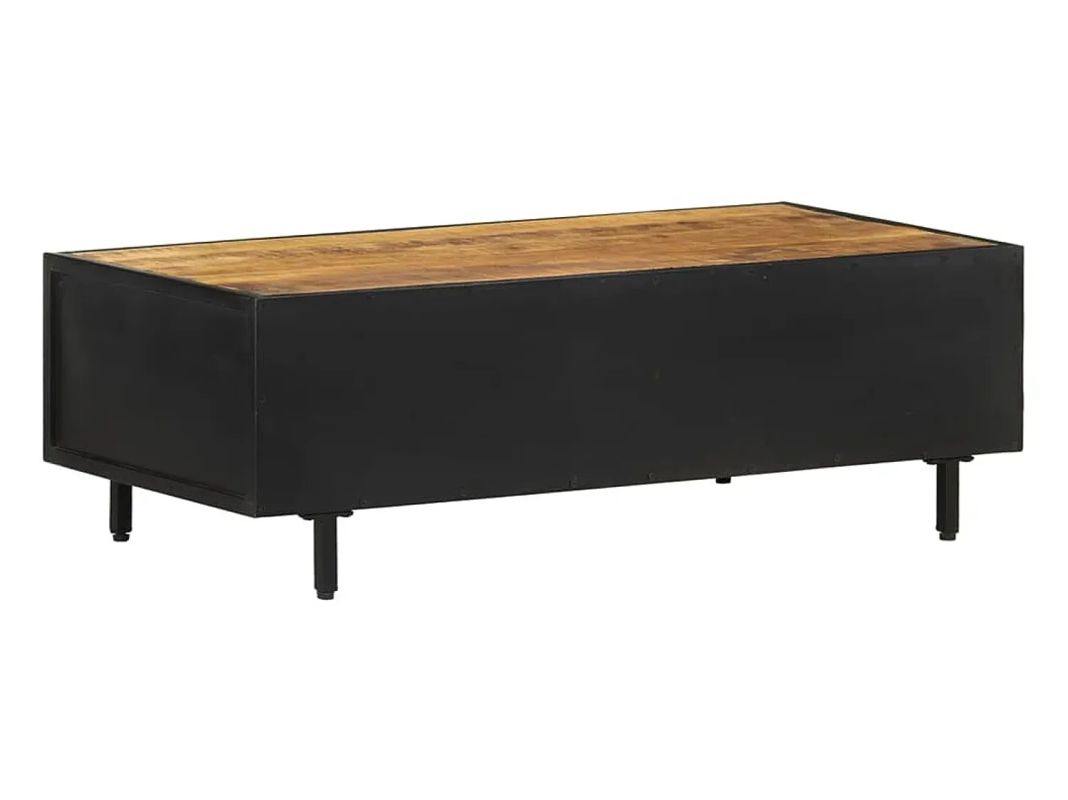 Clearance Mesa de centro 105x50x35 cm madeira de mangueira áspera PT251807 Castanho