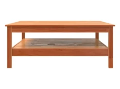 Mesa De Centro*vidaxl Mesa de centro 100x100x40 cm madeira pinho maciça castanho cera Natural claro