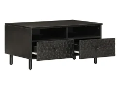 Mesa de centro 80x54x40 cm madeira de mangueira maciça PT820988^ Mesa De Centro
