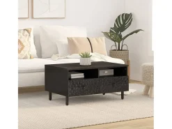 Mesa de centro 80x54x40 cm madeira de mangueira maciça PT820988^ Mesa De Centro