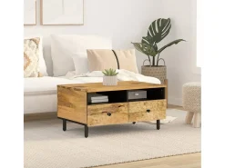 Mesa De Centro| Mesa de centro 80x54x40 cm madeira de mangueira maciça PT891484 Castanho