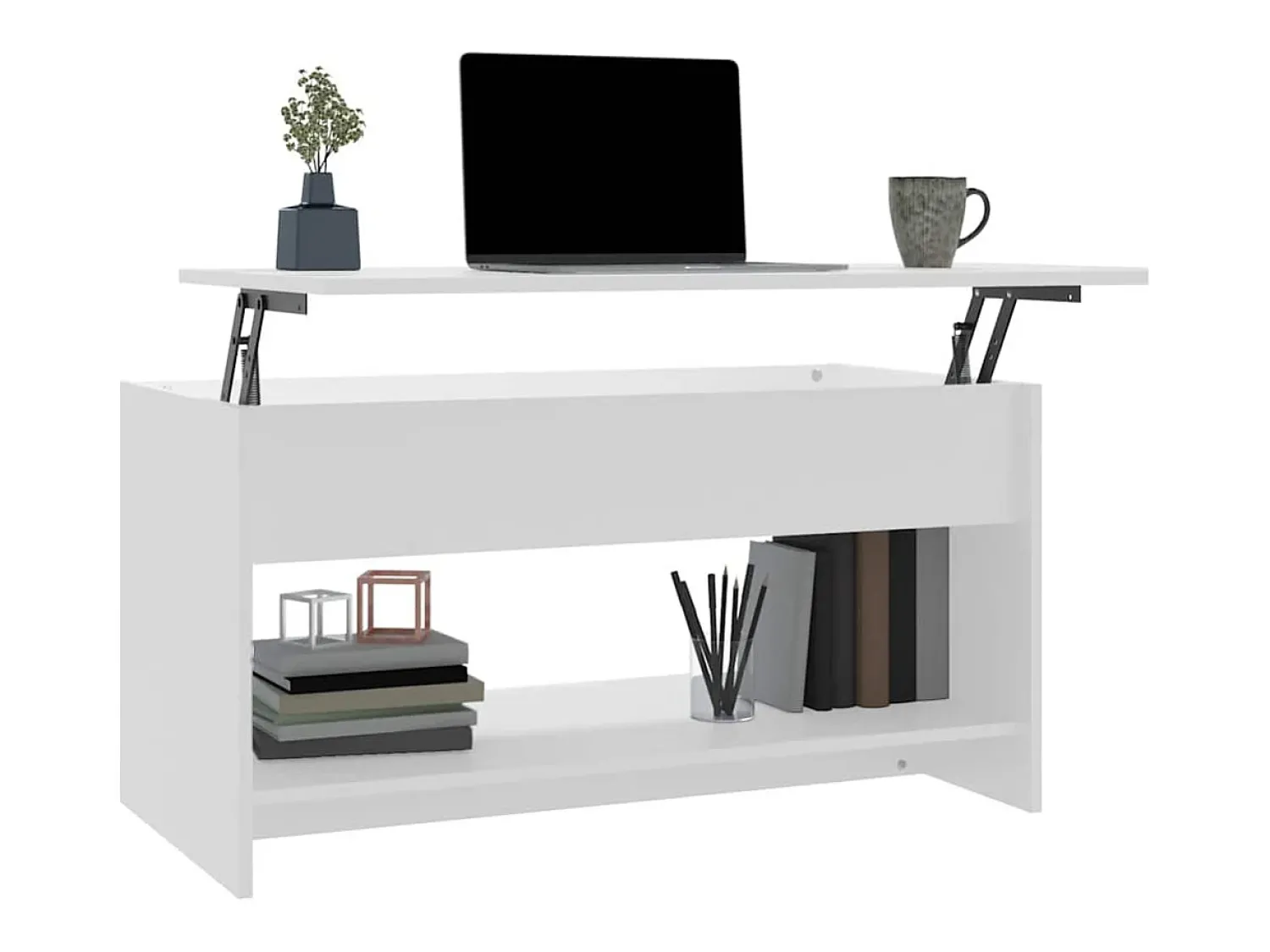 New vidaxl Mesa de centro 102x50x52,5 cm madeira processada Branco