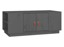 Mesa De Centro|vidaxl Mesa de centro 100x50x41 cm madeira de pinho maciça cinza Cinzento