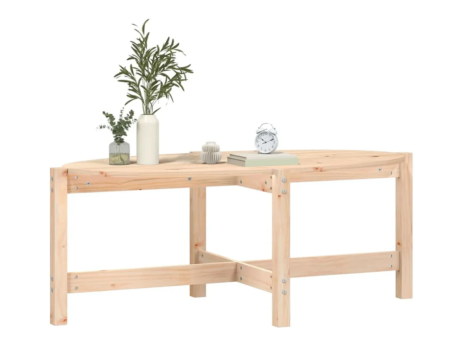 Best vidaxl Mesa de centro 118x63x45 cm madeira de pinho maciça Natural claro