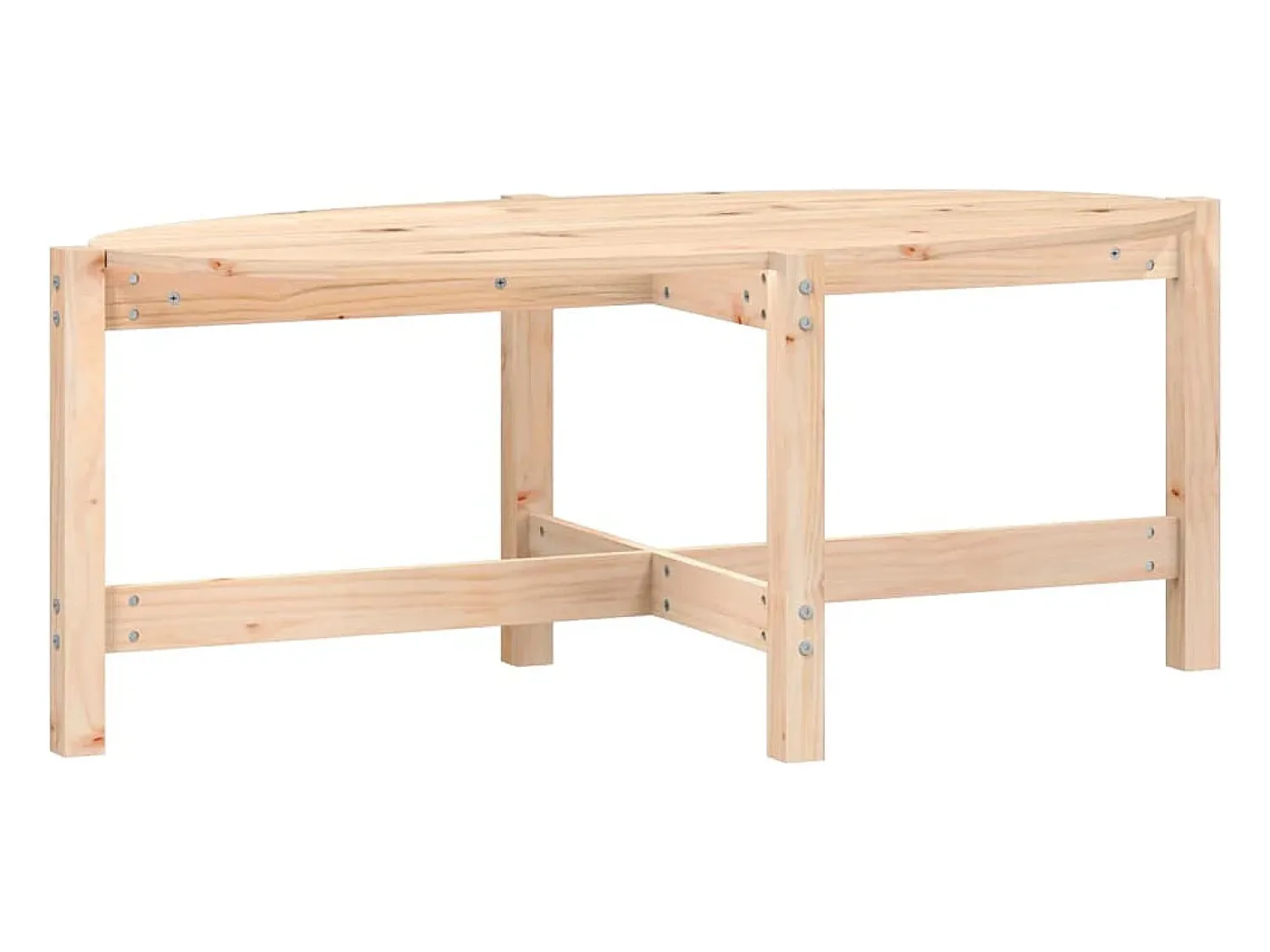 Best vidaxl Mesa de centro 118x63x45 cm madeira de pinho maciça Natural claro