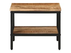 Mesa De Centro|vidaxl Mesa de centro 45x45x35 cm madeira de mangueira áspera maciça Natural claro