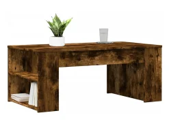 Mesa De Centro| Mesa de centro 102x55x42 cm madeira processada carvalho fumado PT622022 Castanho