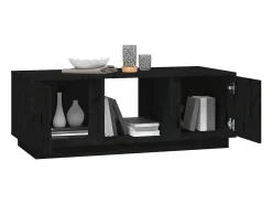 Hot vidaxl Mesa de centro 110x50x40 cm madeira de pinho maciça Preto