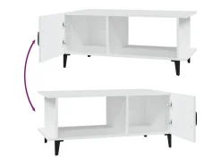 Mesa De Centro*vidaxl Mesa de centro 90x50x40 cm madeira processada Branco