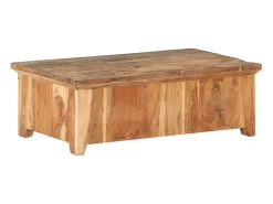 Mesa De Centro| Mesa de centro 90x50x31 cm madeira recuperada maciça PT319127 Castanho