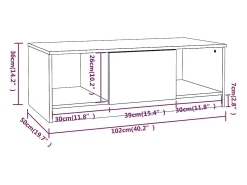 Mesa De Centro|vidaxl Mesa de centro 102x50x36 cm madeira processada Branco