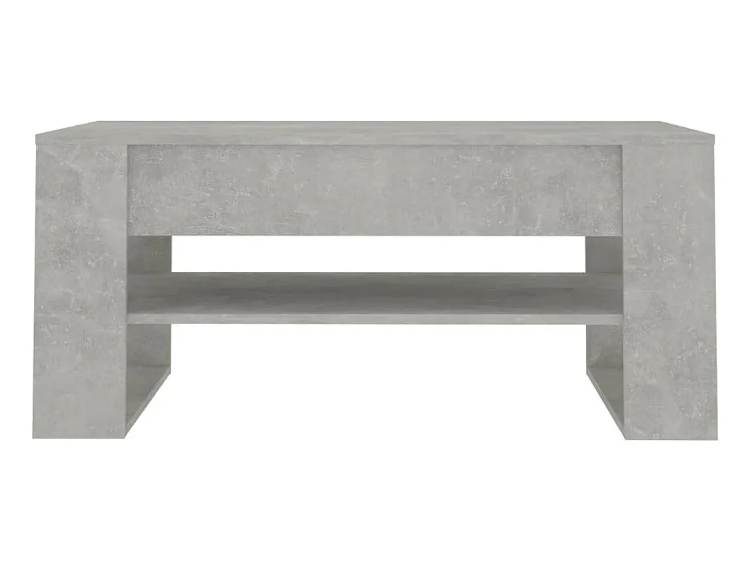 Mesa De Centro| Mesa de centro 102x55x45 cm madeira processada cinza cimento PT801083 Cinzento
