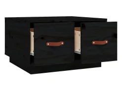 Mesa De Centro*vidaxl Mesa de centro 60x53x35 cm madeira de pinho maciça Preto