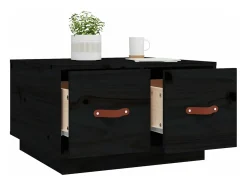 Mesa De Centro*vidaxl Mesa de centro 60x53x35 cm madeira de pinho maciça Preto