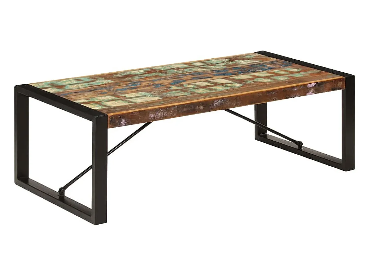 Mesa De Centro*vidaxl Mesa de centro 120x60x40 cm madeira recuperada maciça Multicor