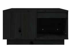 Mesa De Centro|vidaxl Mesa de centro 60x61x32,5 cm madeira de pinho maciça Preto