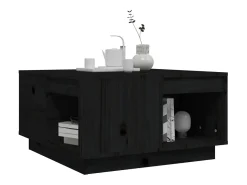 Mesa De Centro|vidaxl Mesa de centro 60x61x32,5 cm madeira de pinho maciça Preto