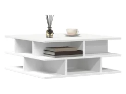 Mesa De Centro| Mesa de centro 70x70x29 cm madeira processada PT530032 Branco