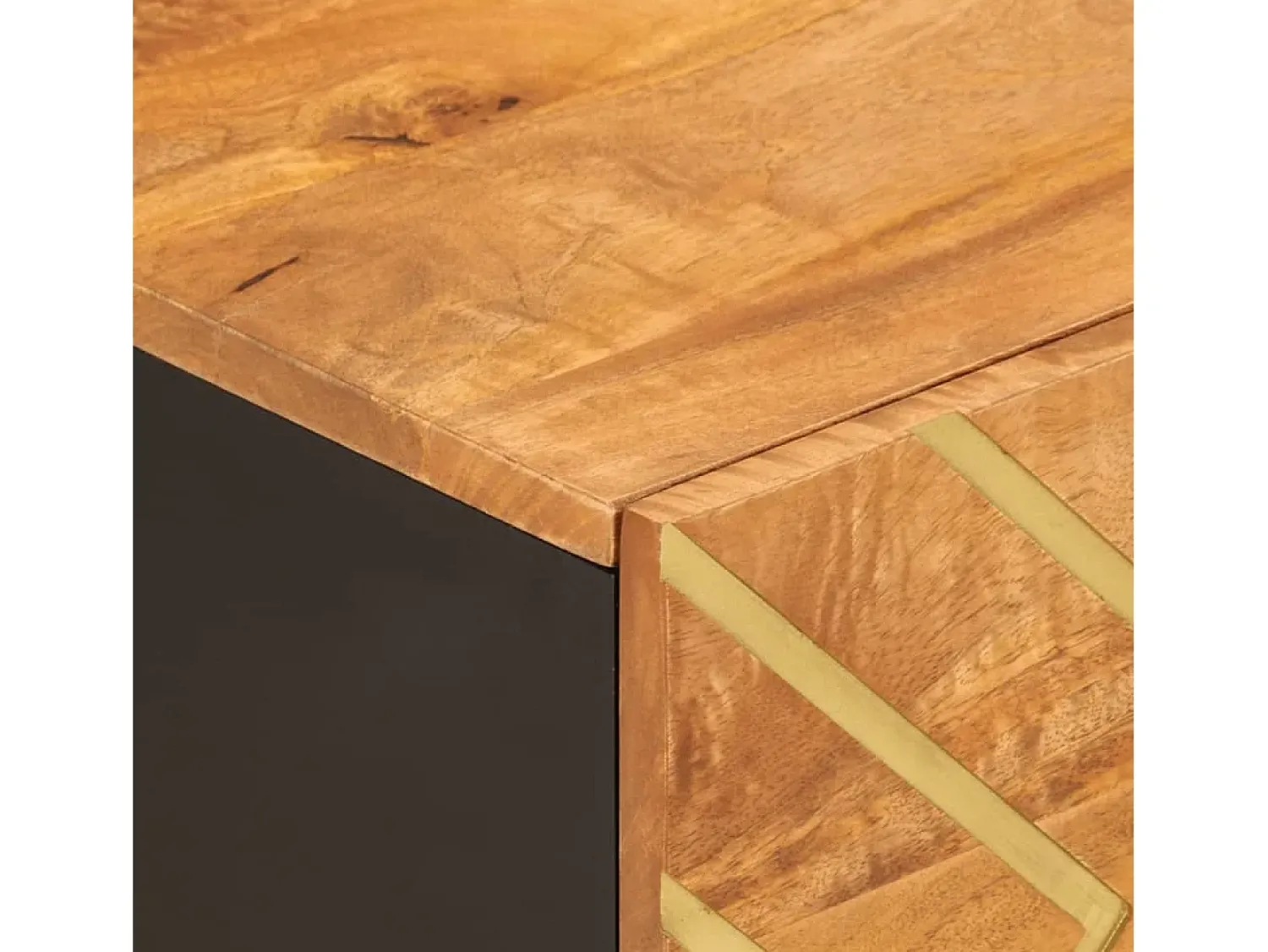 Mesa De Centro|vidaxl Mesa de centro 80x50x40 cm mangueira maciça castanho e preto Natural claro