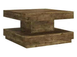 vidaxl Mesa de centro 60x60x35 cm MDF castanho-escuro^ Mesa De Centro