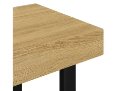 Mesa De Centro* Mesa de centro 90x45x40 cm MDF e ferro -claro e preto PT960972 Castanho