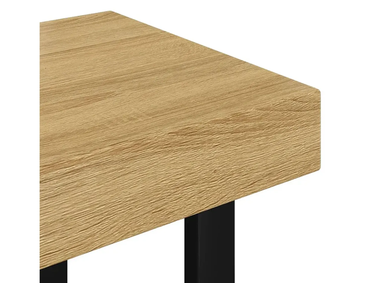 Mesa De Centro* Mesa de centro 90x45x40 cm MDF e ferro -claro e preto PT960972 Castanho