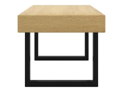 Mesa De Centro*vidaxl Mesa de centro 90x45x40 cm MDF e ferro castanho-claro e preto Natural claro