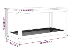 Mesa De Centro*vidaxl Mesa de centro 90x45x45 cm MDF e ferro castanho-claro e preto Natural claro