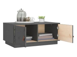Mesa De Centro* Mesa de centro 80x50x35 cm pinho maciço cinza PT110050 Cinzento
