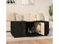 Mesa De Centro* Mesa de centro 100x50x41 cm pinho maciço PT234631 Preto