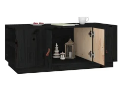 Mesa De Centro* Mesa de centro 100x50x41 cm pinho maciço PT234631 Preto