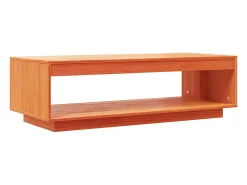 vidaxl Mesa de centro 110x50x33,5 cm pinho maciço castanho mel^ Mesa De Centro