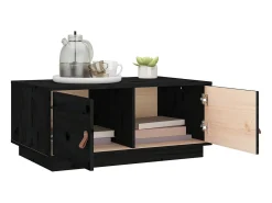Mesa De Centro* Mesa de centro 80x50x35 cm pinho maciço PT814206 Preto