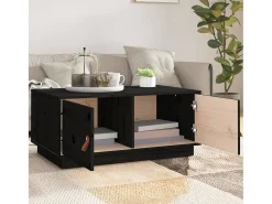 Mesa De Centro* Mesa de centro 80x50x35 cm pinho maciço PT814206 Preto