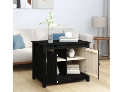 Mesa De Centro* Mesa de centro 71x49x55 cm pinho maciço PT569433 Preto