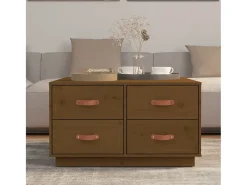 Mesa De Centro| Mesa de centro 80x80x45 cm pinho maciço mel PT831677 Castanho