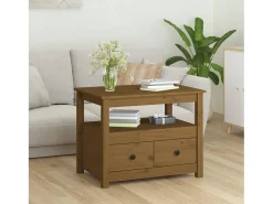 Mesa De Centro* Mesa de centro 71x49x55 cm pinho maciço mel PT620939 Castanho