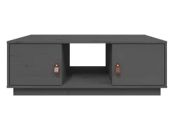 Hot vidaxl Mesa de centro 100x50x35 cm pinho maciço cinza Cinzento