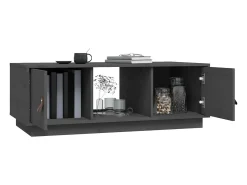 Hot vidaxl Mesa de centro 100x50x35 cm pinho maciço cinza Cinzento