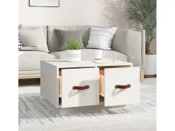 Mesa de centro 60x53x35 cm pinho maciço PT774107 Branco