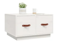 Mesa de centro 60x53x35 cm pinho maciço PT774107 Branco