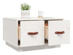 Mesa de centro 60x53x35 cm pinho maciço PT774107 Branco