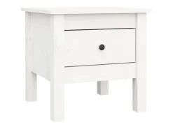Mesa De Centro| Mesa de centro 40x40x39 cm pinho maciço PT109073 Branco
