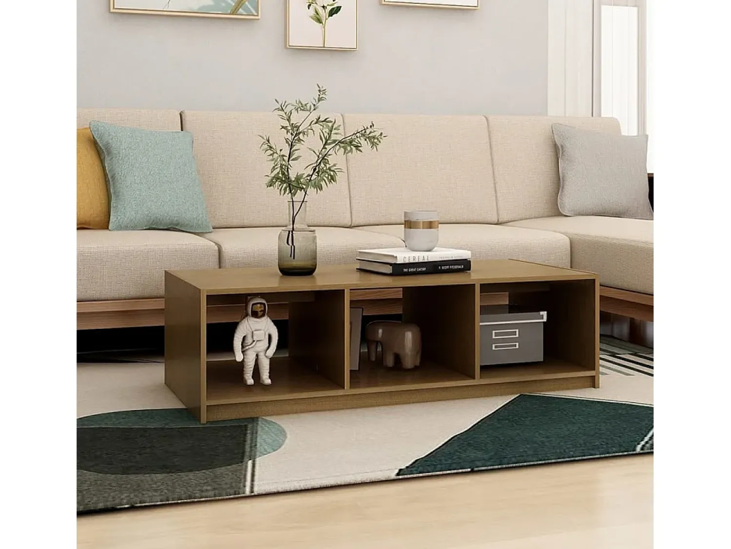 Mesa De Centro| Mesa de centro 110x50x34 cm pinho maciço mel PT160718 Castanho