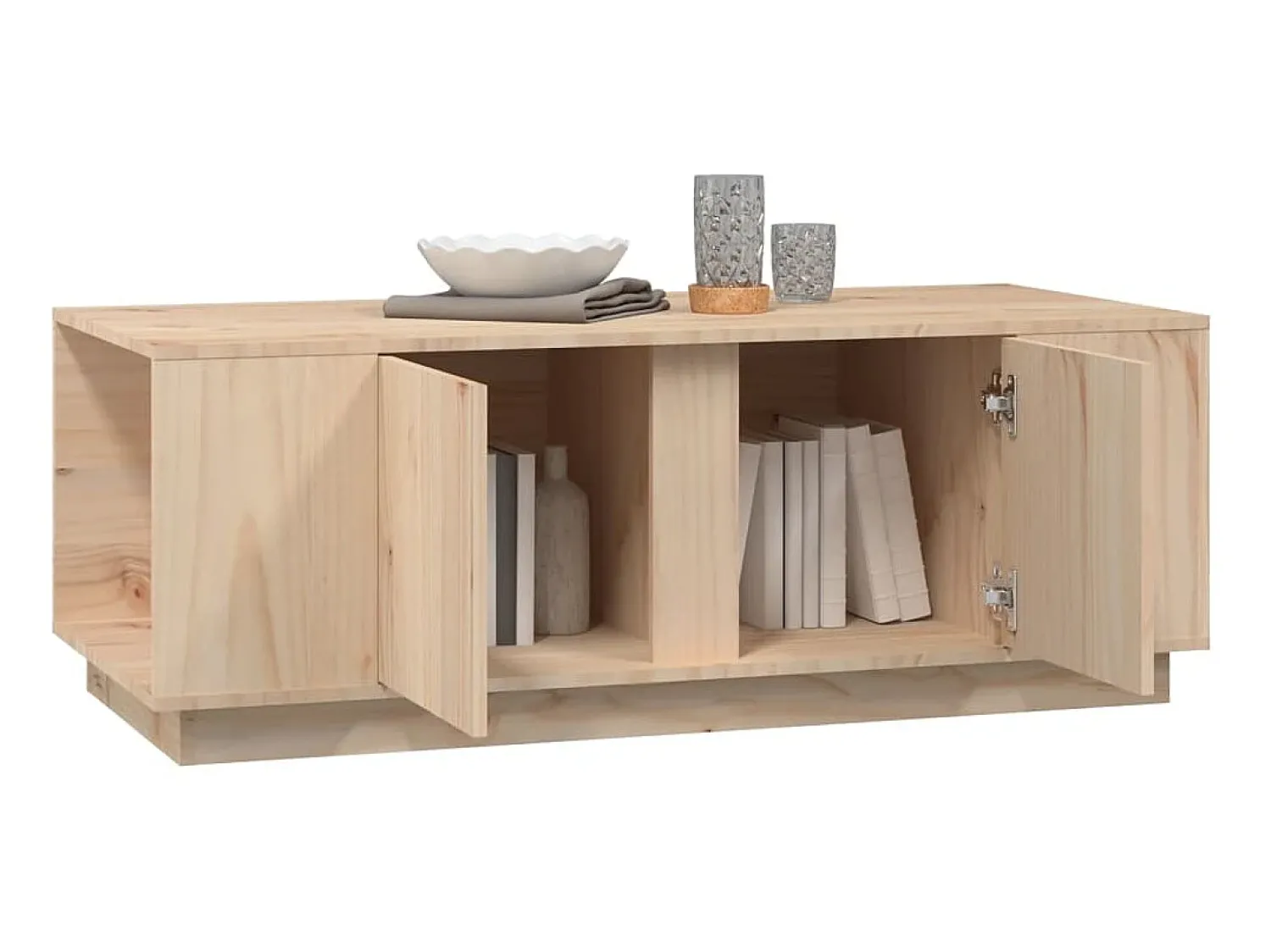 Clearance Mesa de centro 110x50x40 cm pinho maciço PT121452 Castanho