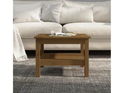 Mesa de centro 55x55x40 cm pinho maciço mel PT474314^ Mesa De Centro