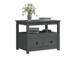 Mesa De Centro*vidaxl Mesa de centro 71x49x55 cm pinho maciço cinza Cinzento