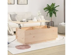 Mesa de centro 100x50x35 cm pinho maciço PT560195^ Mesa De Centro